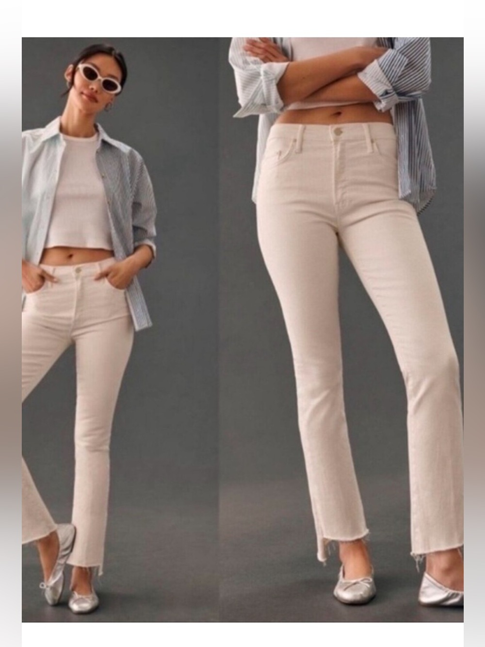Mother Insider Crop Step Fray